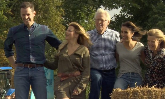 Presenters posing for an event video filmed at Countryfile Live