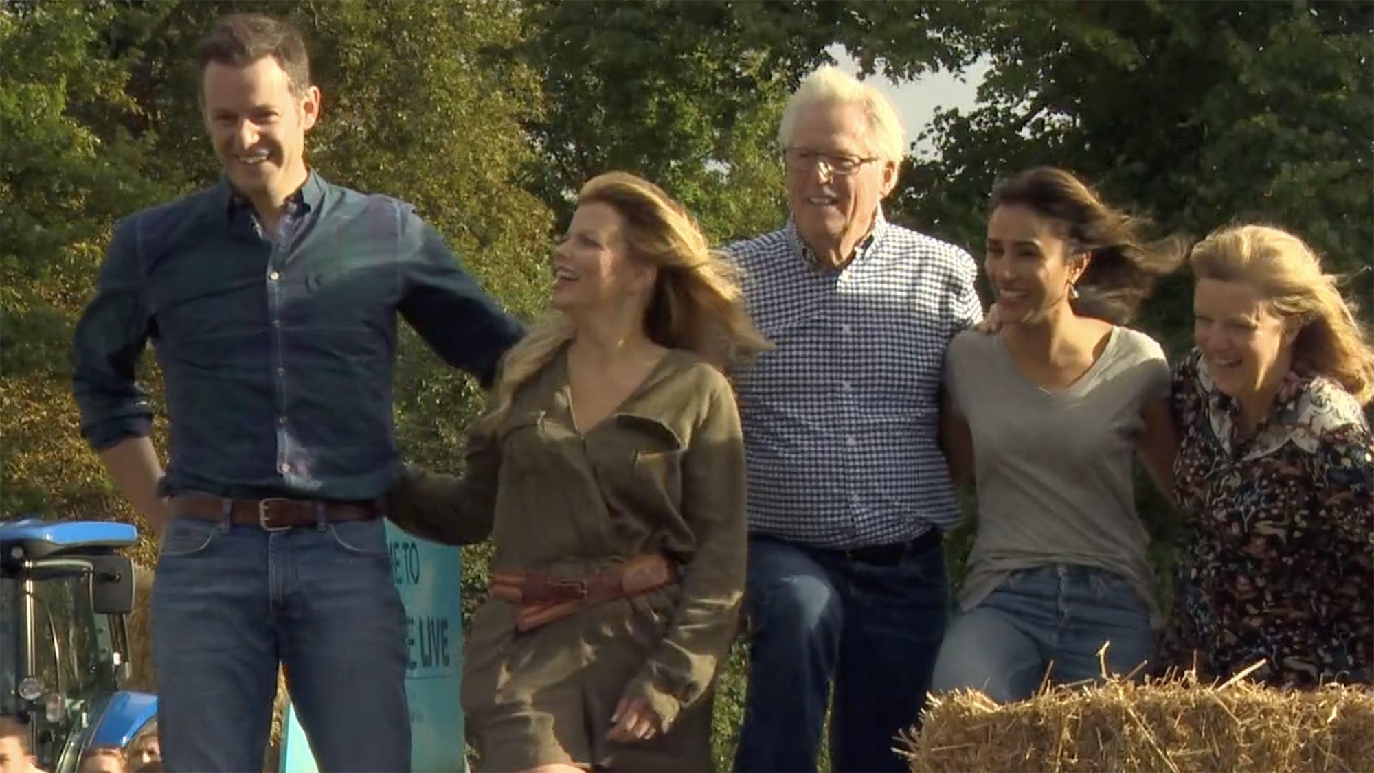 Presenters posing for an event video filmed at Countryfile Live