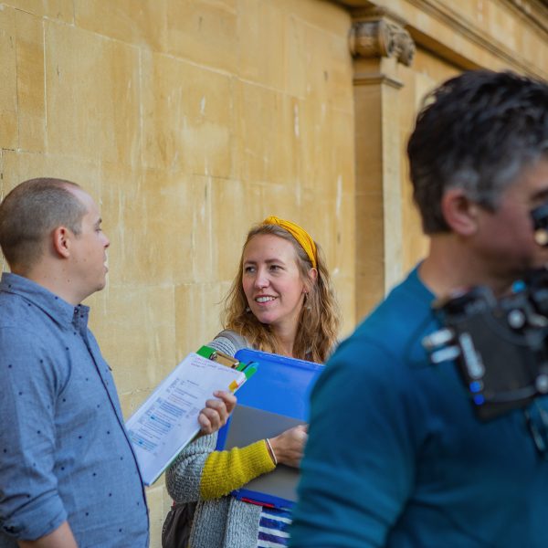 Bath video director Cath Clarke and team at work