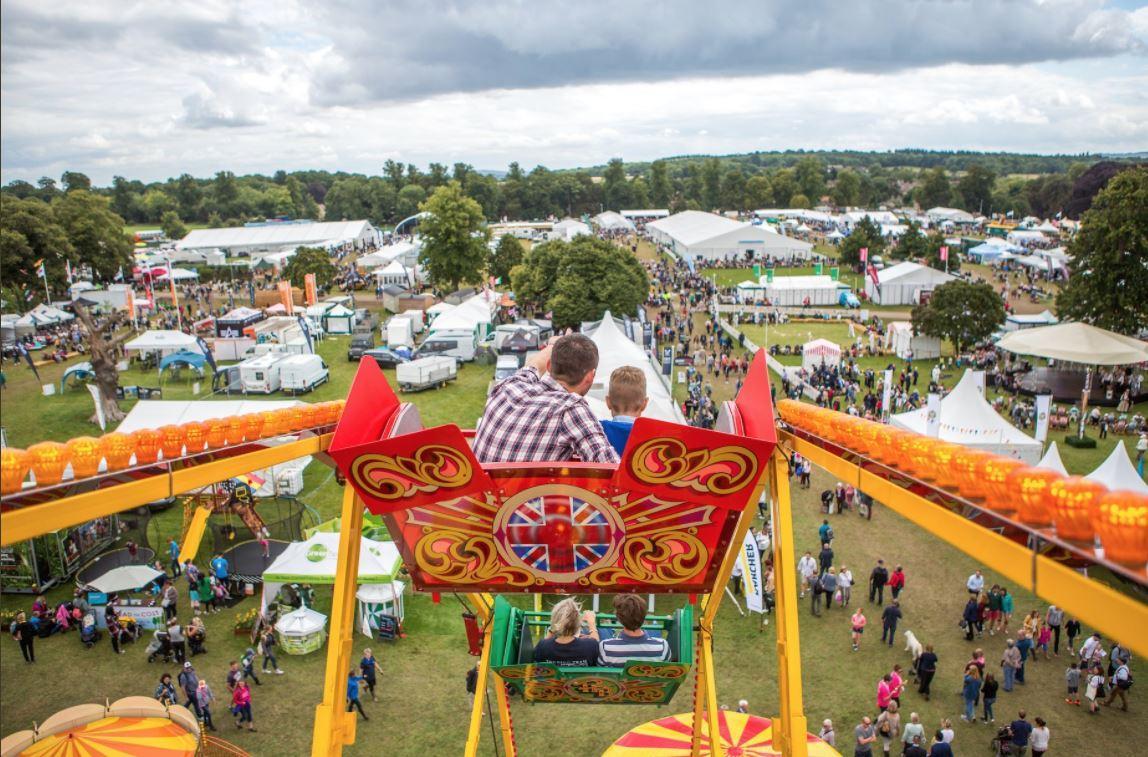 A fairground ride at Countryfile Live